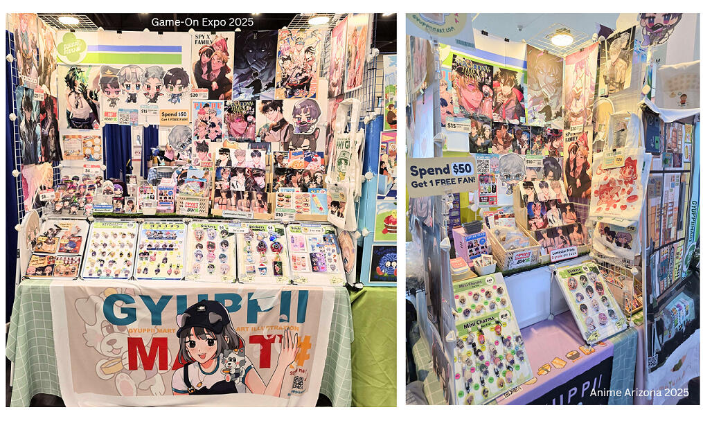 Game on Expo Artist Alley 2025 &amp; Anime Arizona Artist Alley 2025